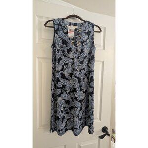 NEW w/ tags Michael Kors front tie dress - River Blue Paisley Pattern XS